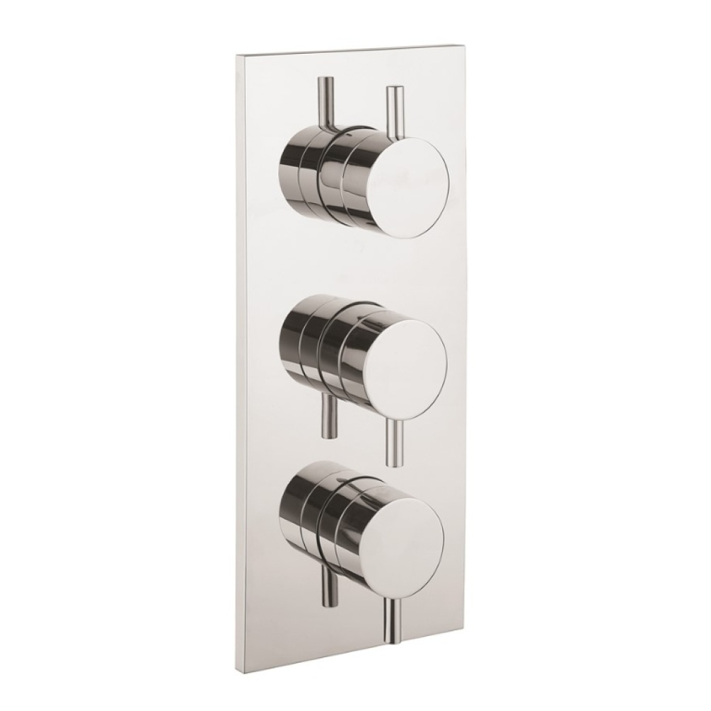 Product Cut out image of the Crosswater Fusion 2 Outlet 3 Handle Thermostatic Shower Valve